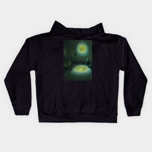 ARTISTS GHOST RETURNS HOME AT HALLOWEEN Kids Hoodie